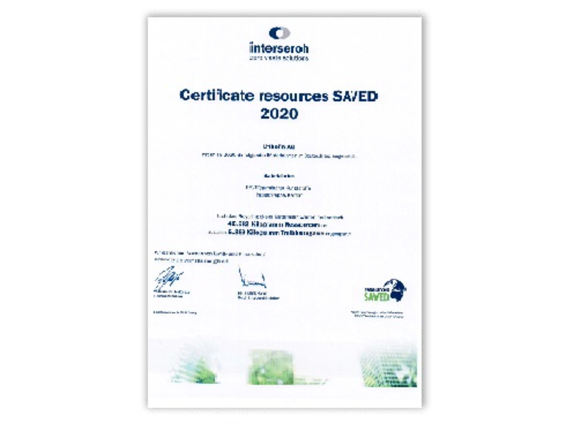 Lithofin Zertifikat Interseroh